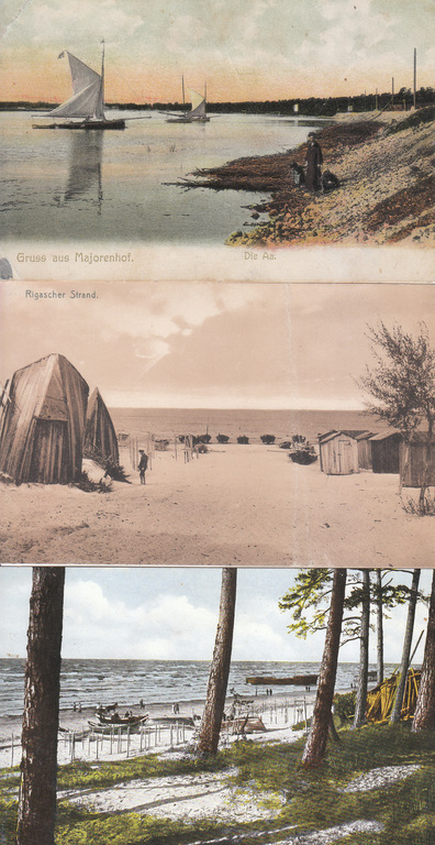 3 postcards - Riga Jurmala