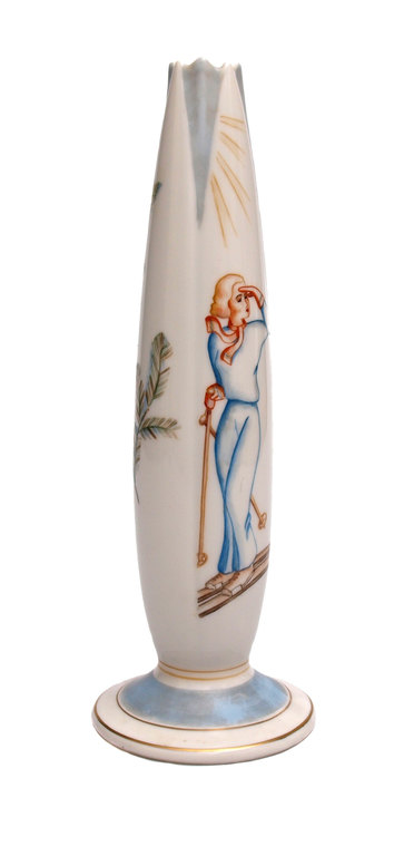 Porcelain vase ''Skier''