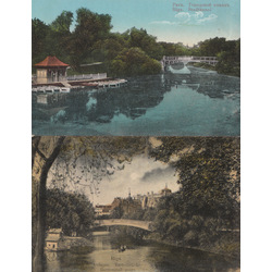 2 postcards - Riga. city ​​canal