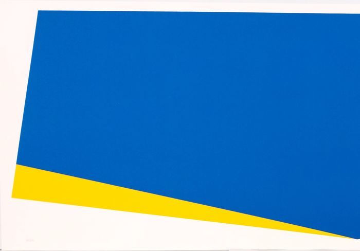 Livio Bernaskoni (1932) Untitled / Senza titolo 1980-1999. Screen printing, serigraphy 47/100. 35x99 cm. Signature in the lower right corner, numbering and dry stamp 