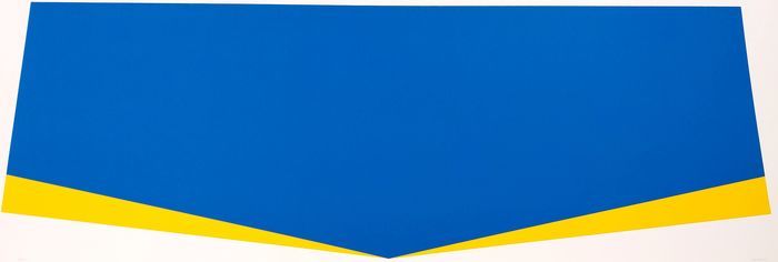 Livio Bernaskoni (1932) Untitled / Senza titolo 1980-1999. Screen printing, serigraphy 47/100. 35x99 cm. Signature in the lower right corner, numbering and dry stamp 