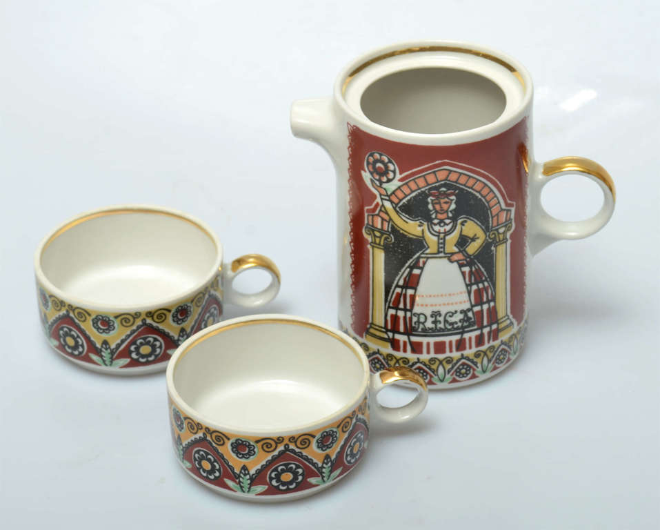Porcelain coffee set Old Riga