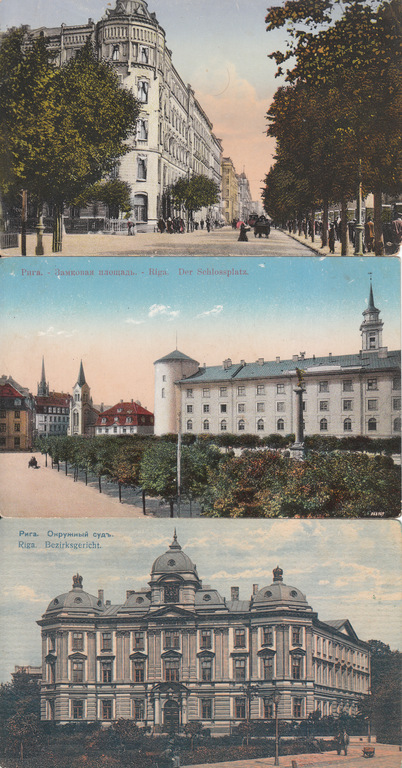 3 postcards - Riga