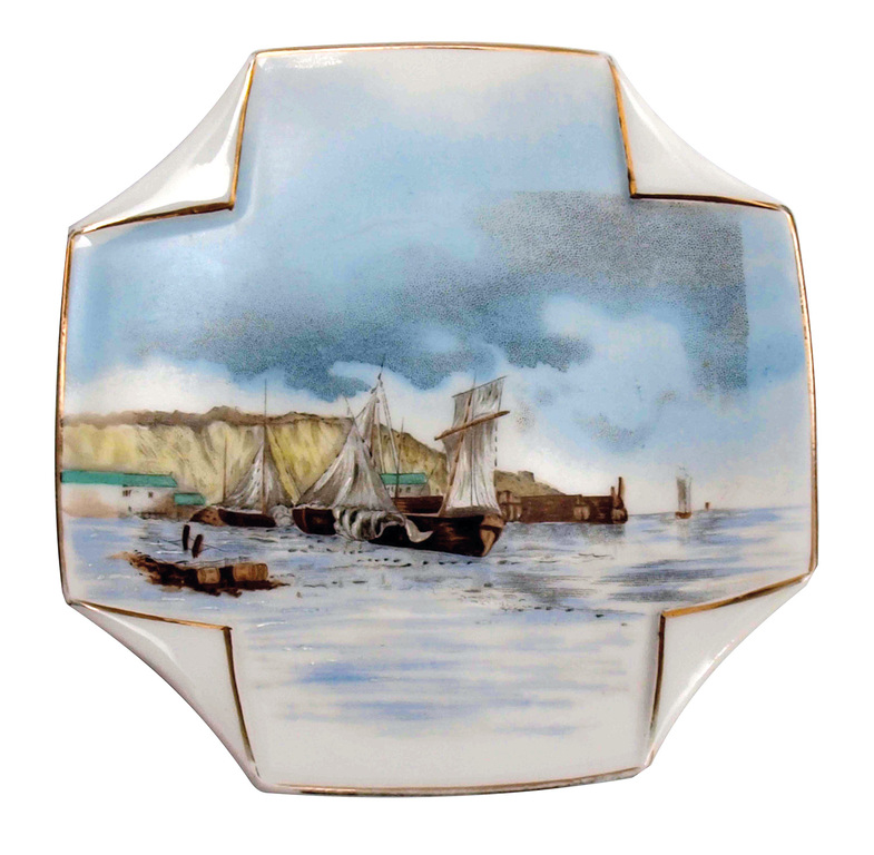 Porcelain plate ''Sailboats''