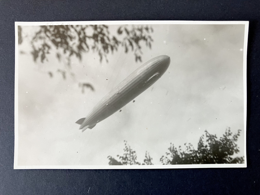 Postcard with the largest airship 