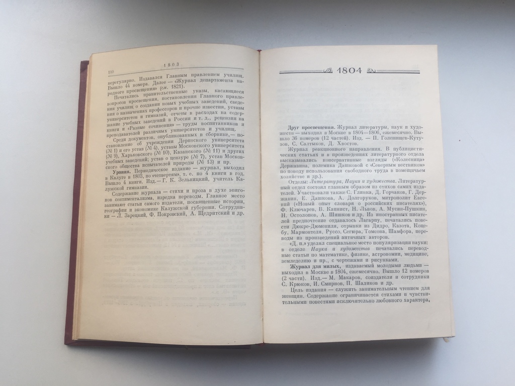 Russian periodical press.  (1702-1894) Handbook.