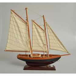 A model of a two-masted sailboat