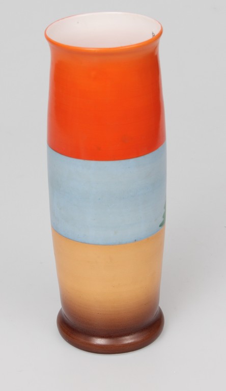 Glass vase with painting