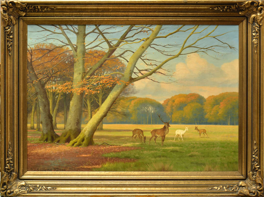 Landscape with deer