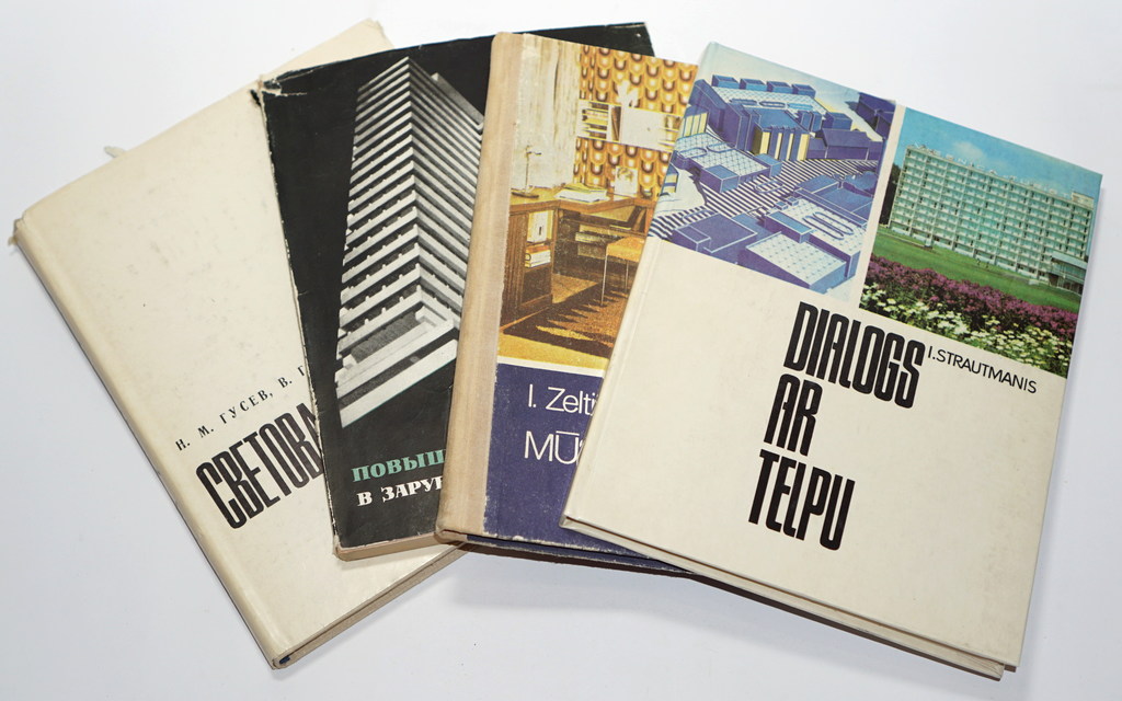 4 grāmatas par arhitektūru un dizainu (latviešu un krievu valodā)