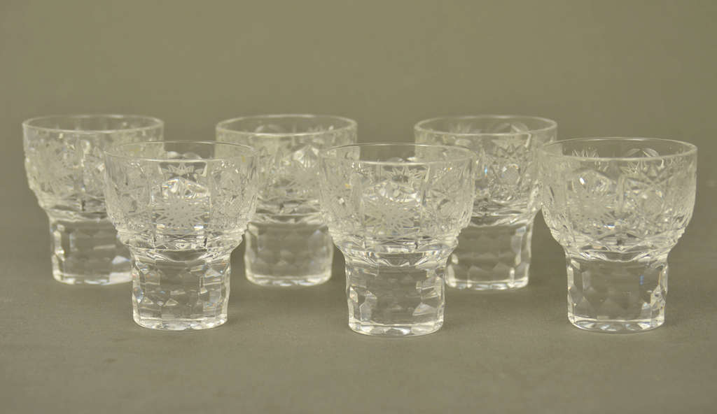 Set of crystal glass liqueur glasses in the original box (6 pcs.)
