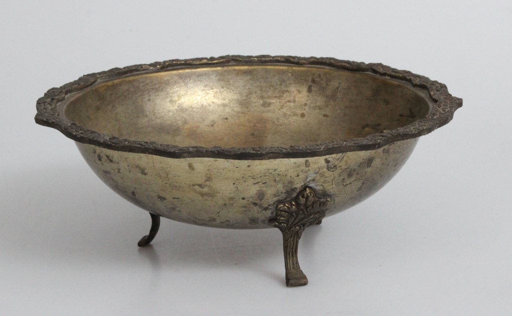 Brass serving bowl