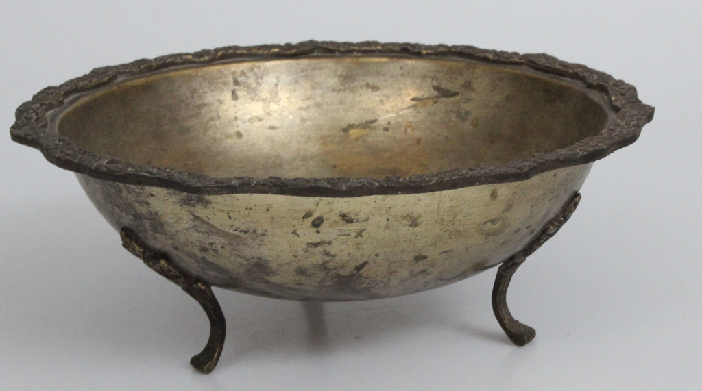 Brass serving bowl