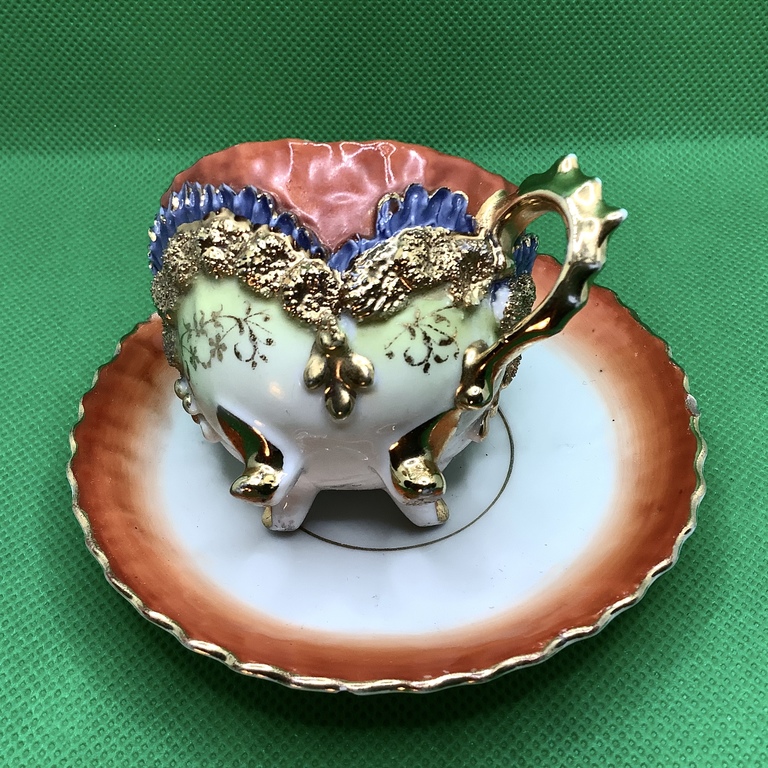 Coffee cup, private factories 1830 Russia, gold plated