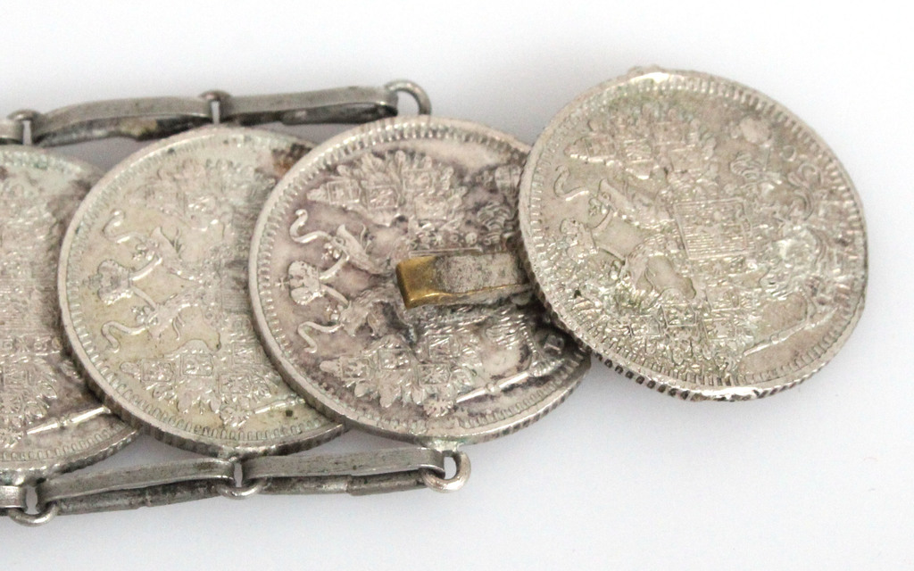 Серебряный браслет из монет (с дефектом)