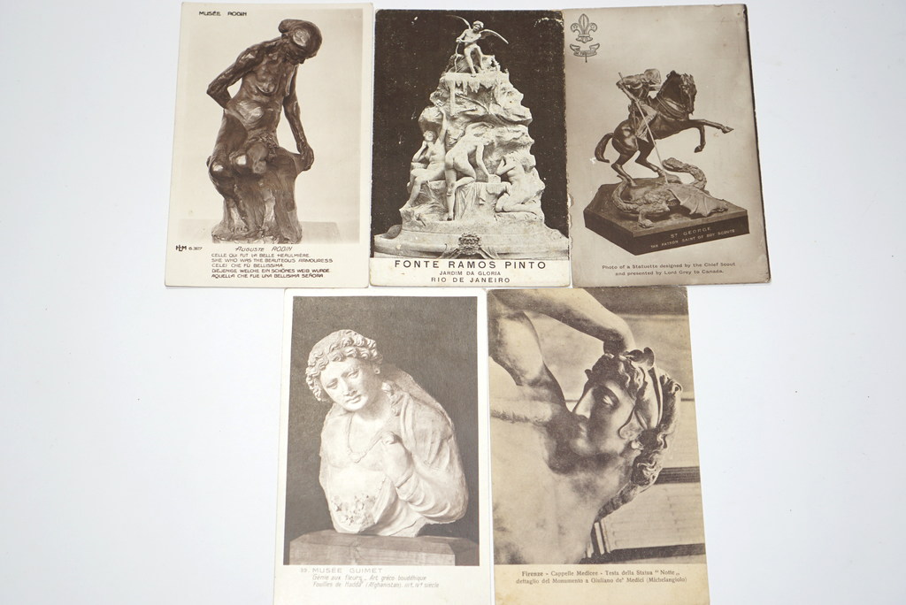Postcards with sculptures (5 pcs.)