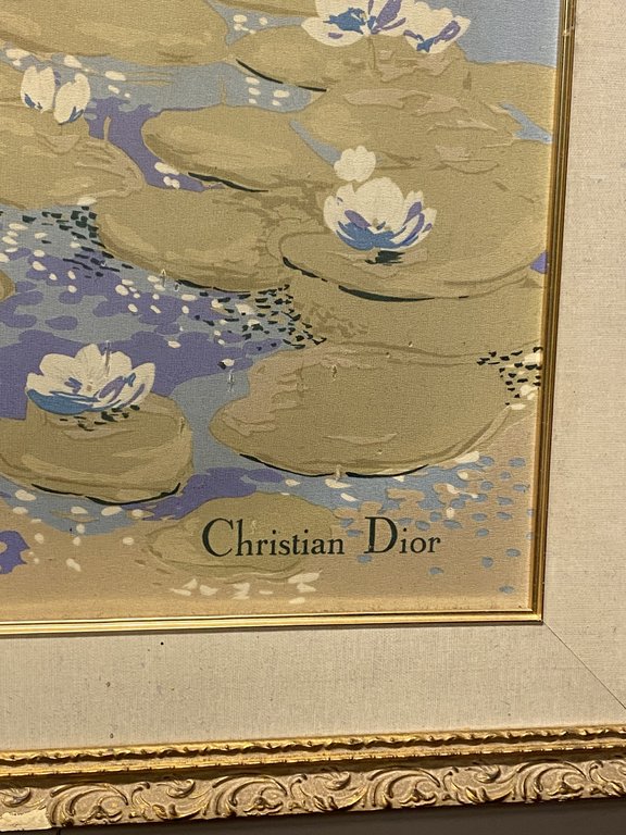 Christian Dior painted silk scarf 