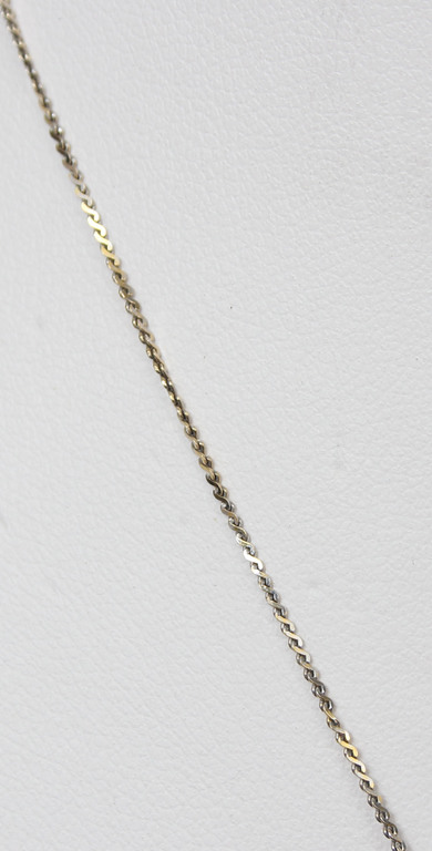 Золотая цепочка с кулоном - бриллианты и сапфиры - Подсвечник в виде минора