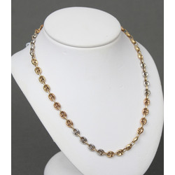 White and yellow gold chain