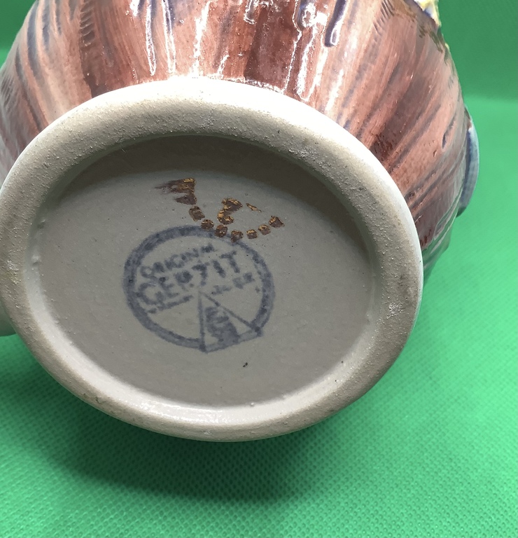 Alus krūze Mūks, keramikas vāks uz cinka, 1950-60. Vācija