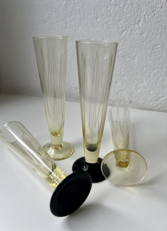 Four liquor glasses