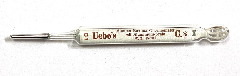 Vācu dzīvsudraba termometrs ar futlāri
