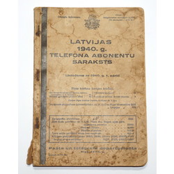 Latvijas 1940. g. telefona abonementu saraksts