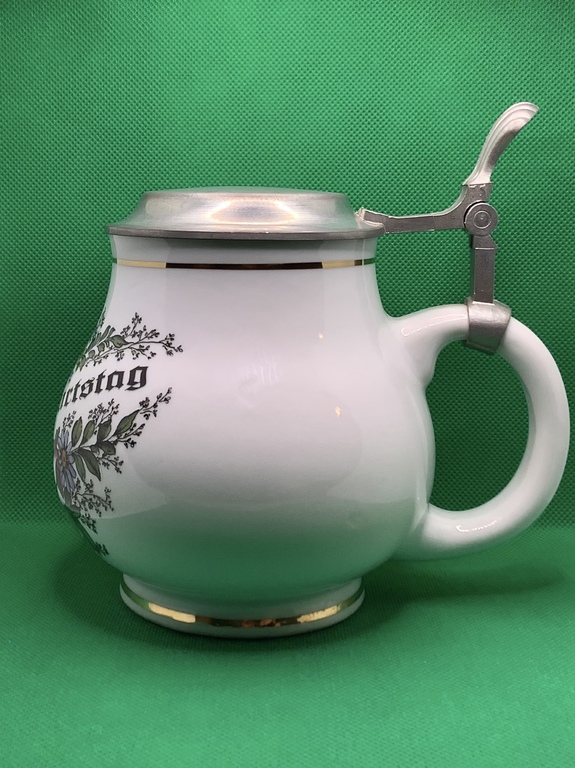 Beer mug, West Germany, zinc lid 500ml