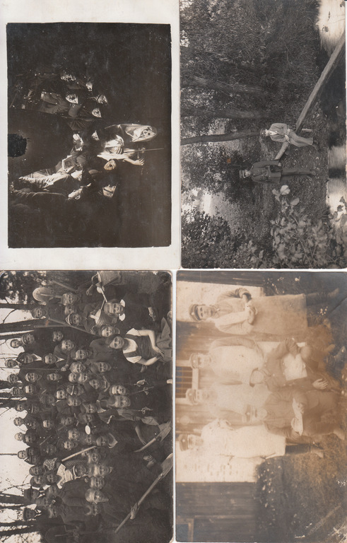 5 postcards with soldiers