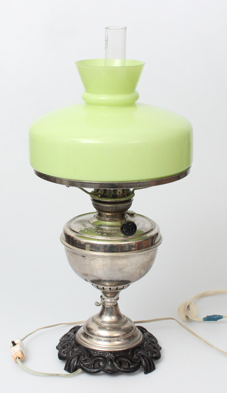 Electrified kerosene lamp