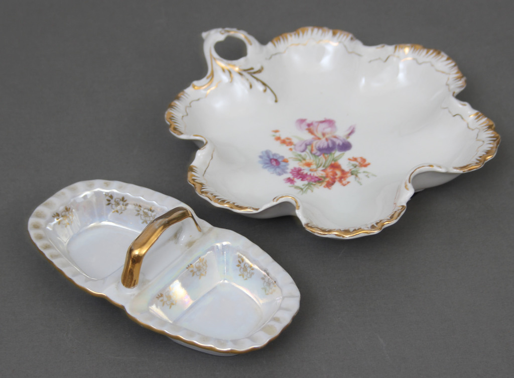 Porcelain spice bowl and plate