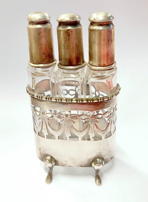 A set of perfume bottles
