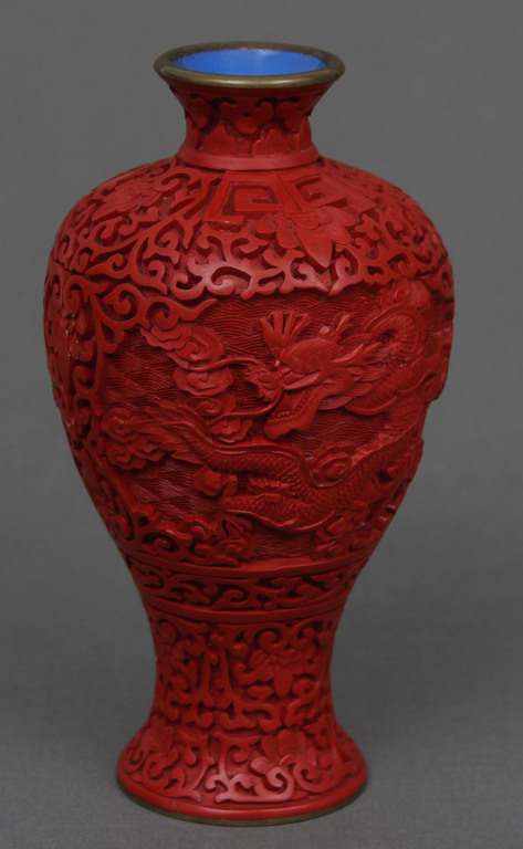 Vase with enamel