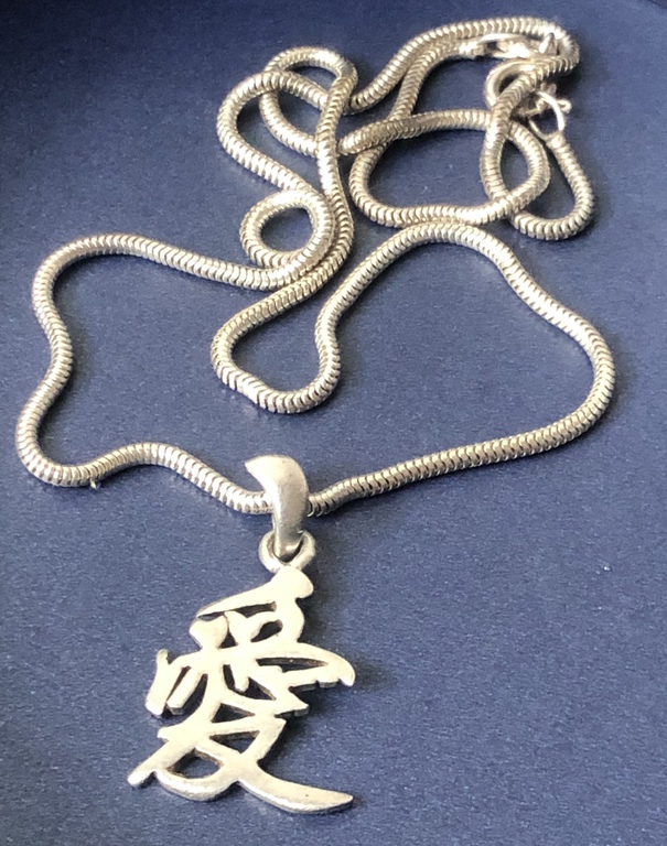 Silver pendant with chain