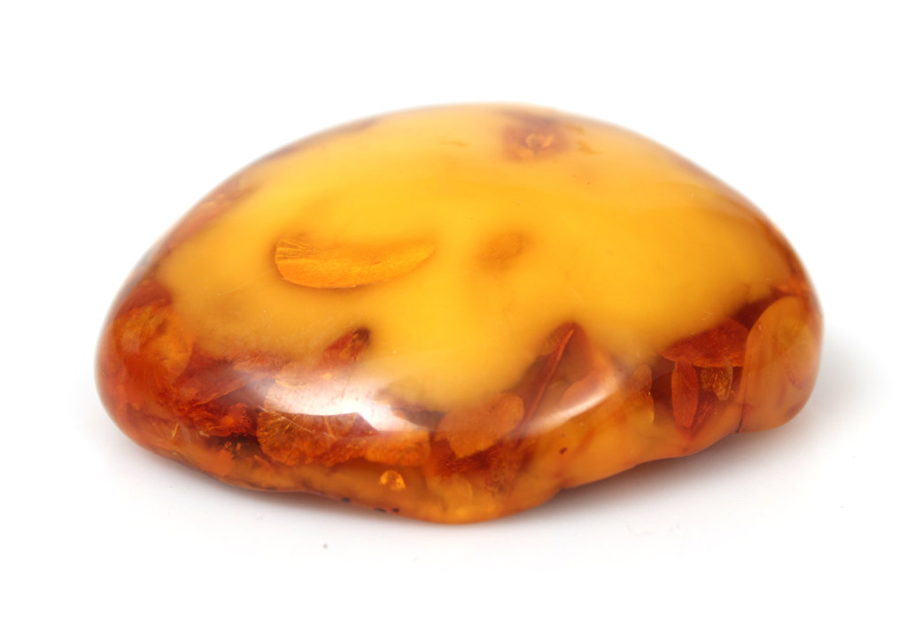 Large amber brooch