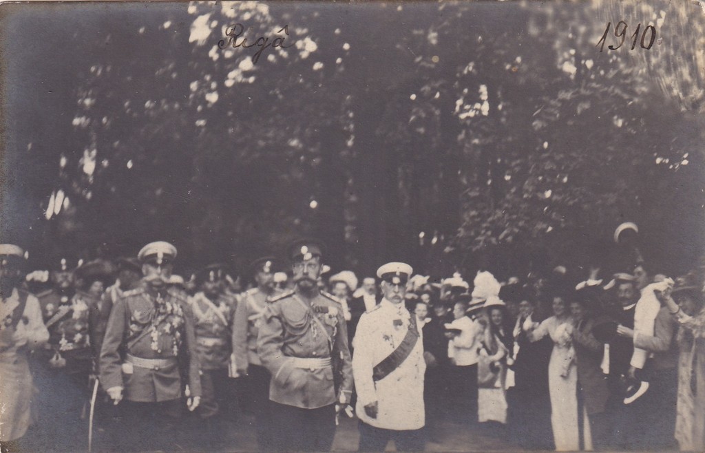 Imperators Nikolajs II Rīgā 1910. gadā.