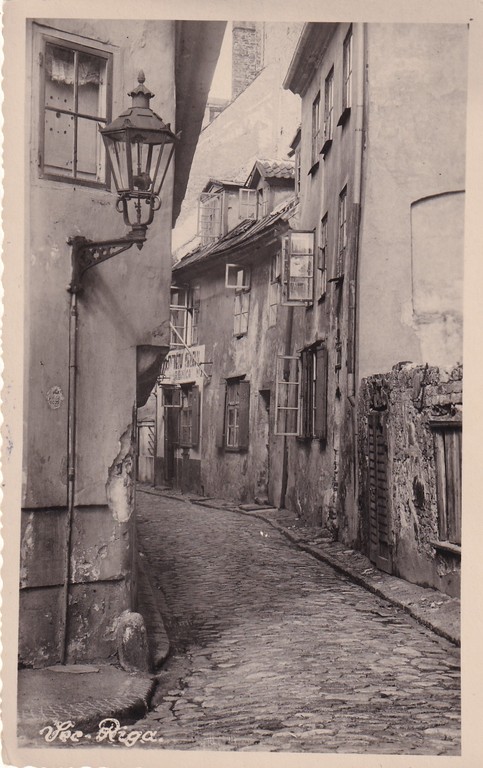 Old Riga street view.