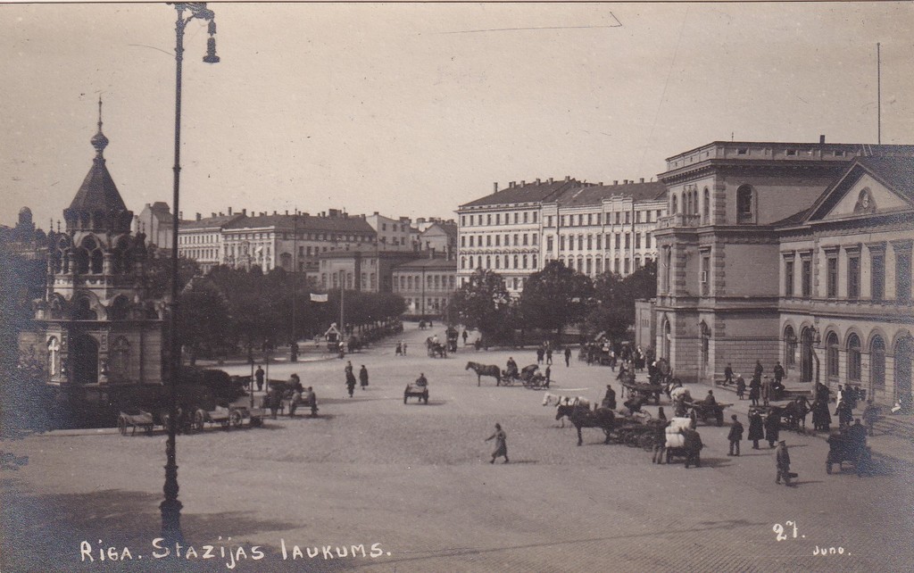 Riga. Station square.
