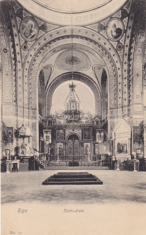 Rīga. Interior of the Orthodox Cathedral.