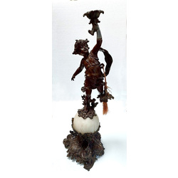 Statuette with stone inlay