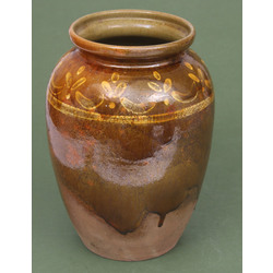 Ceramic vase with overglaze