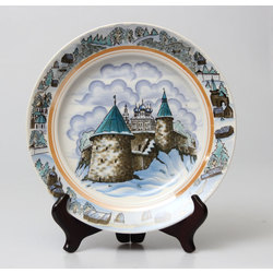 Настенная декоративная тарелка ''Плескавский замок''