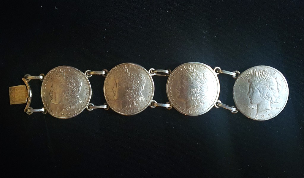 Bracelet made of coins 