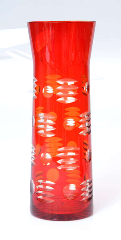Deep red vase