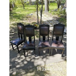 Chairs with leather upholstery (4 pcs)