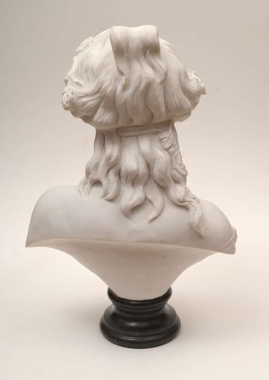Marble bust of a young girl