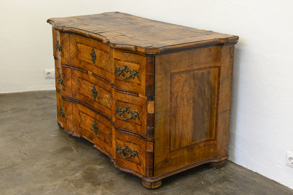 18th century chest of drawers with Elias Baeck engravings, owned by Gemma Skulme