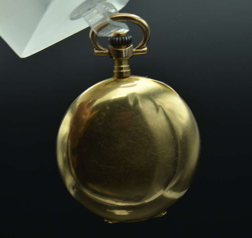 Женские золотые карманные часы с бриллиантами Moulinet