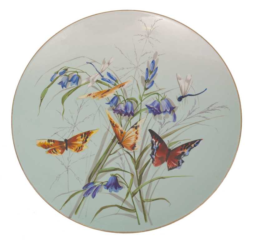 Apgleznots Kuzņecova porcelāna šķīvis 