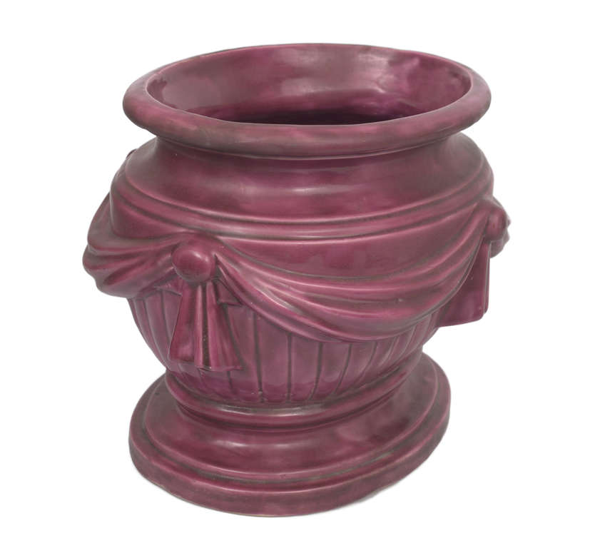 Classicism style majolica flower pot